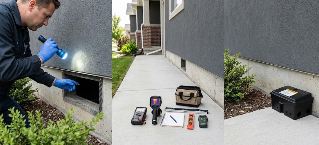 Waco rodent control inspection process — technician conducting a whole-property walkthrough